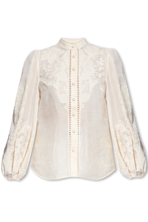 ポンチョ・ケープ ZIMMERMANN Woman Cape White 3421TSS253 CRM Fringed Monochrome Poncho | Gianfranco Ferré